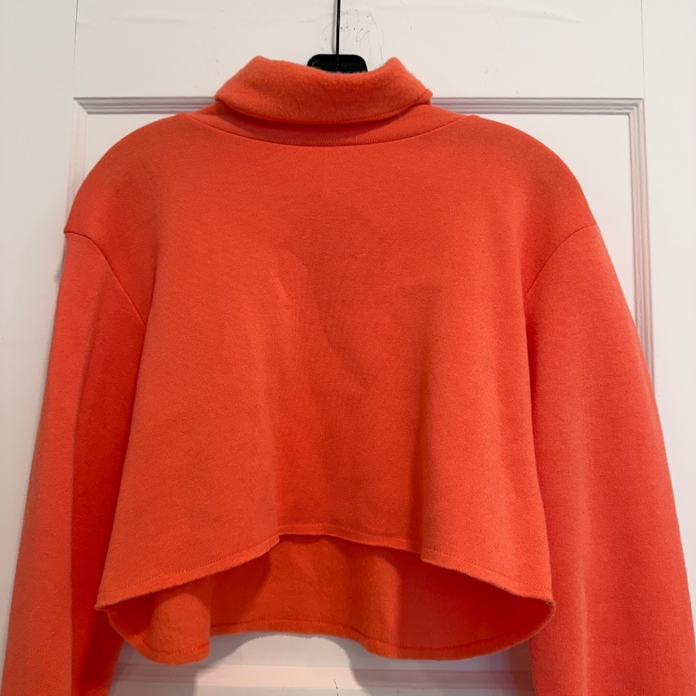 Project Social T x Urban Outfitters Orange Fleece Mock Neck Sweater